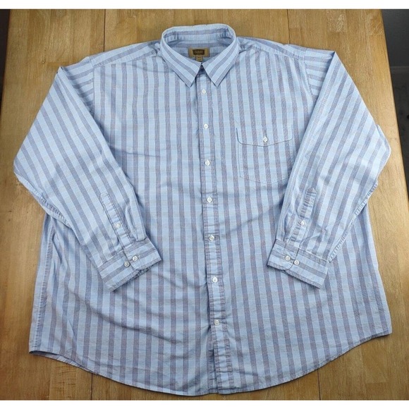 The Foundry Supply Co Shirt Mens 3XLT 3XL Tall‎ Blue/Blue Long Sleeve Casual - Picture 1 of 4
